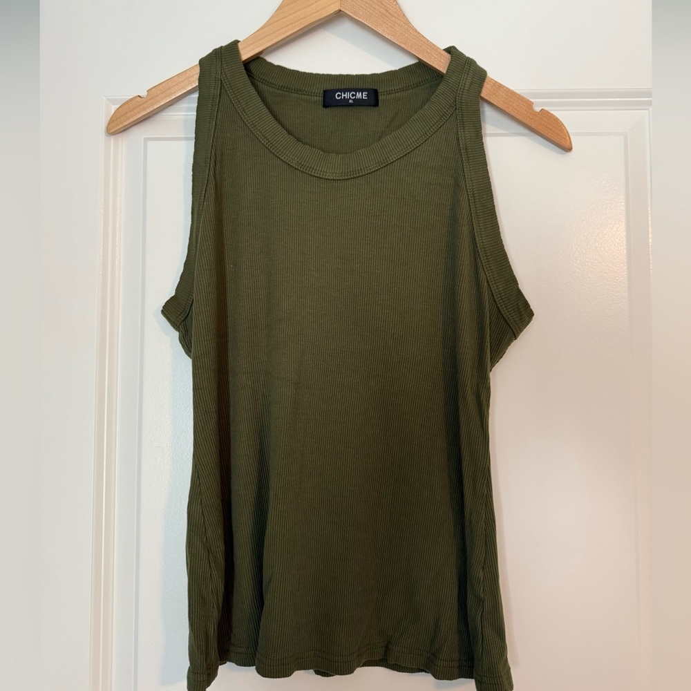 Chic Olive Sleeveless Tank Top
